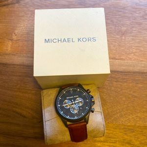Michael Kors brown leather watch